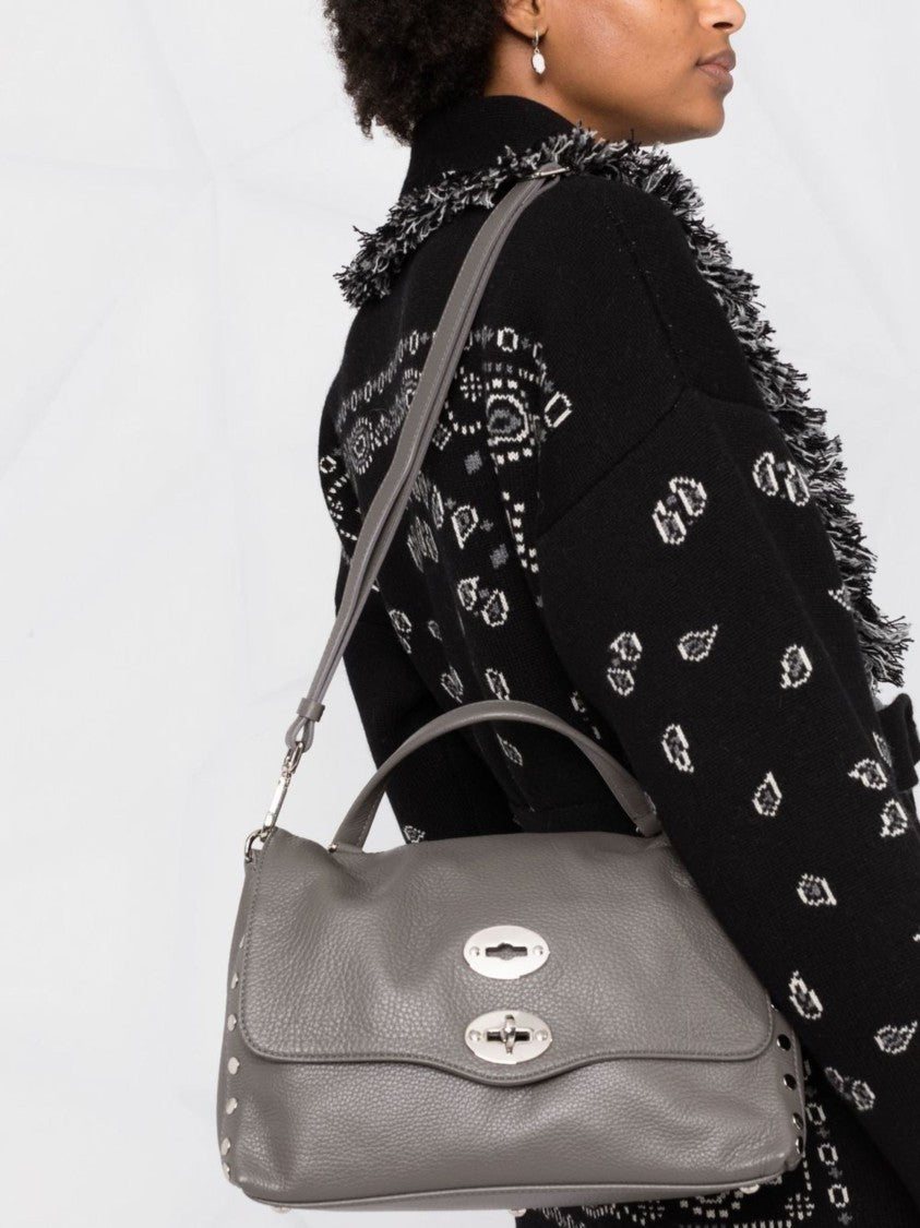 Zanellato Grey Textured Leather Handbag