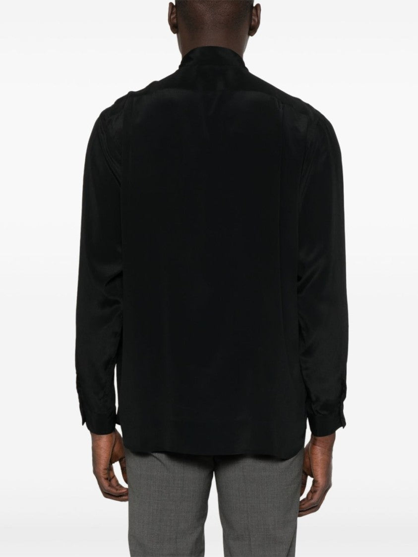 Lardini Black Shirt Crafted From Acetate
