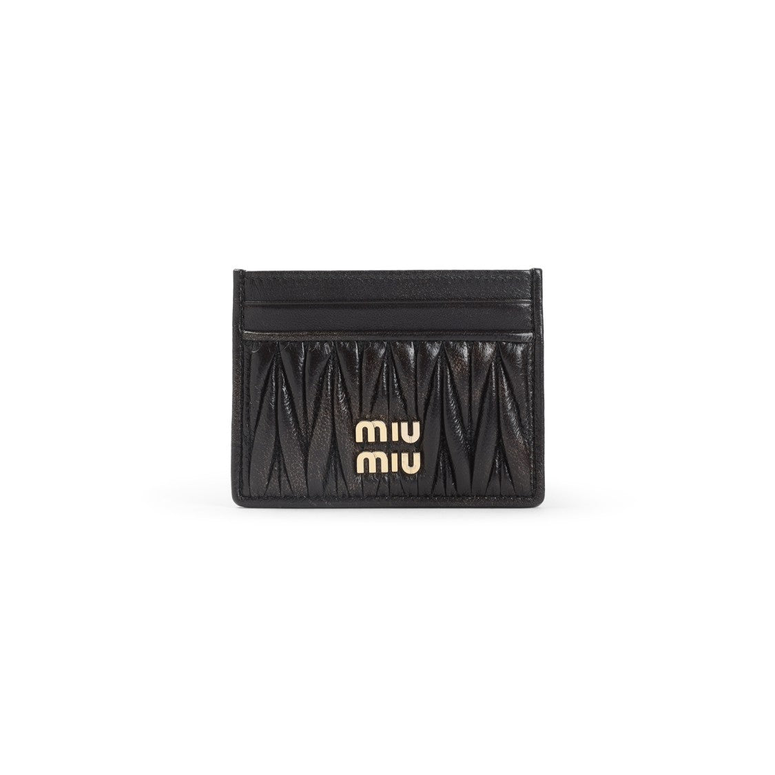 Miu Miu Brown Lamb Leather Credit Card Case