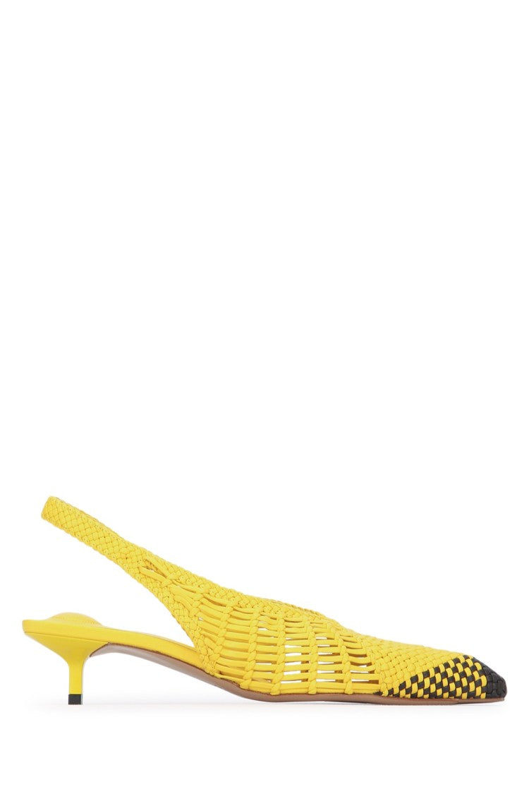 Jacquemus Woven Slingback Shoes With Pointed Toe