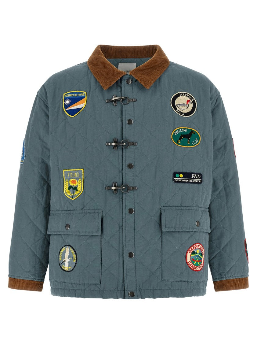 Found Farmstead Quilt Patch Jacket With Contrast Corduroy Details