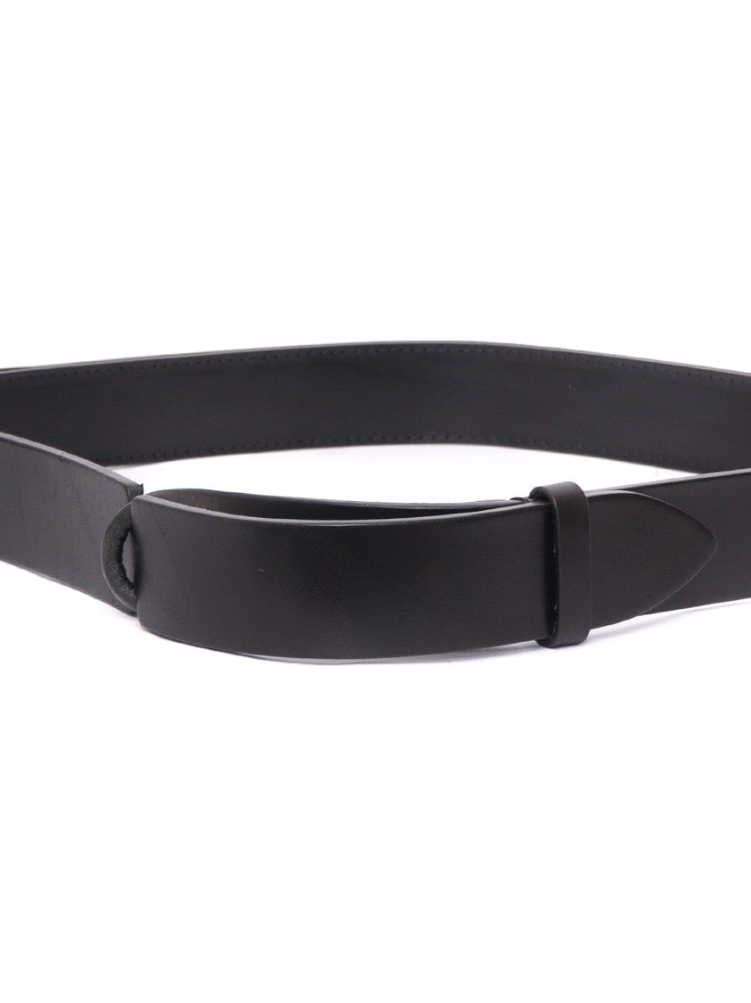 Claudio Orciani Brown Calf Leather Belt With Polished Finish