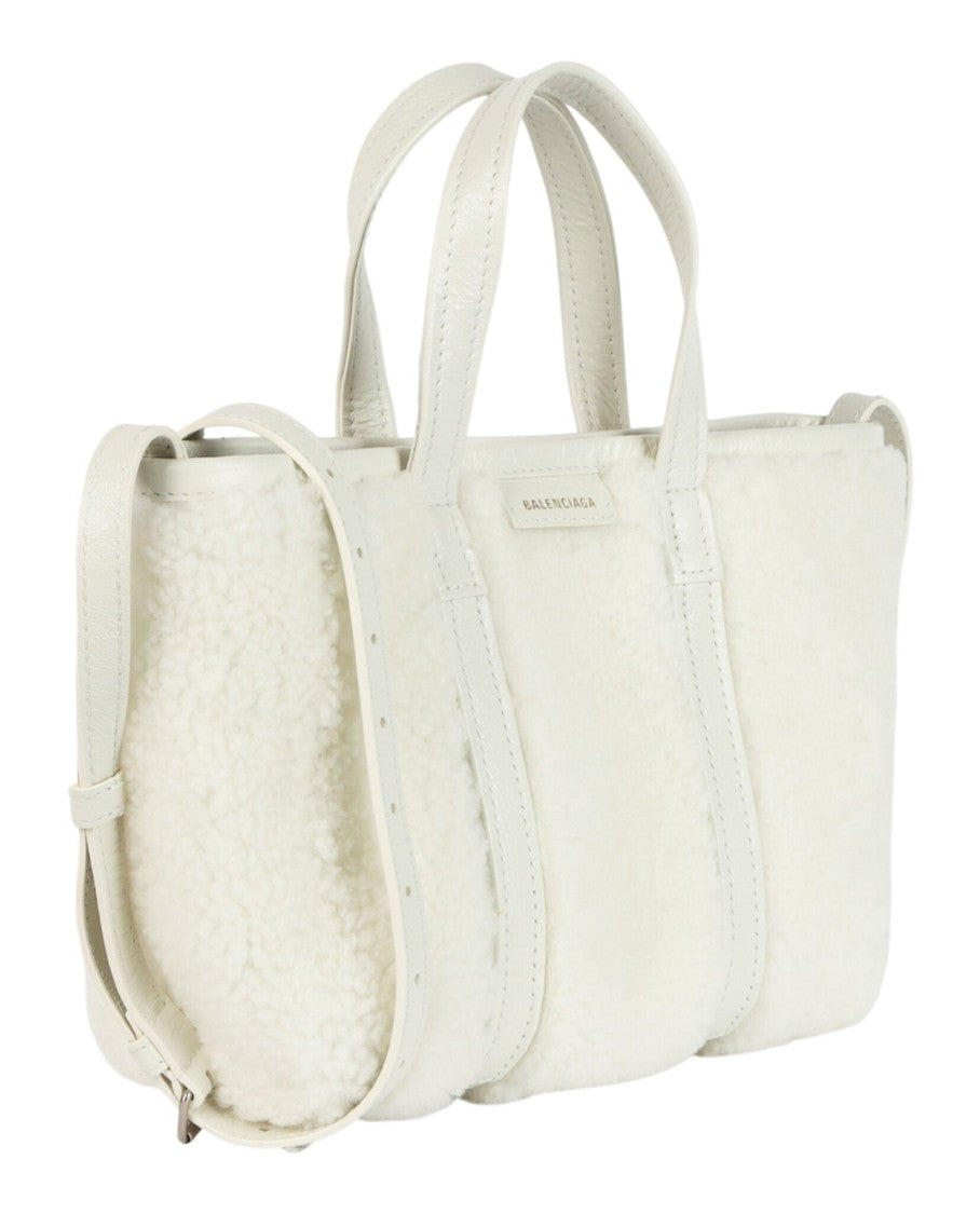 Balenciaga Barbes East West Shearling Shopper Bag