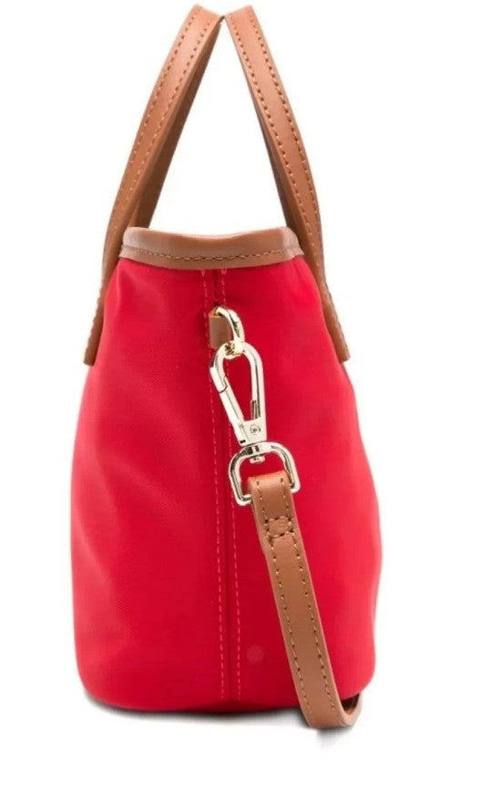 Mc2 Saint Barth Compact Mini City Bag With Nylon Structure And Leather Accents
