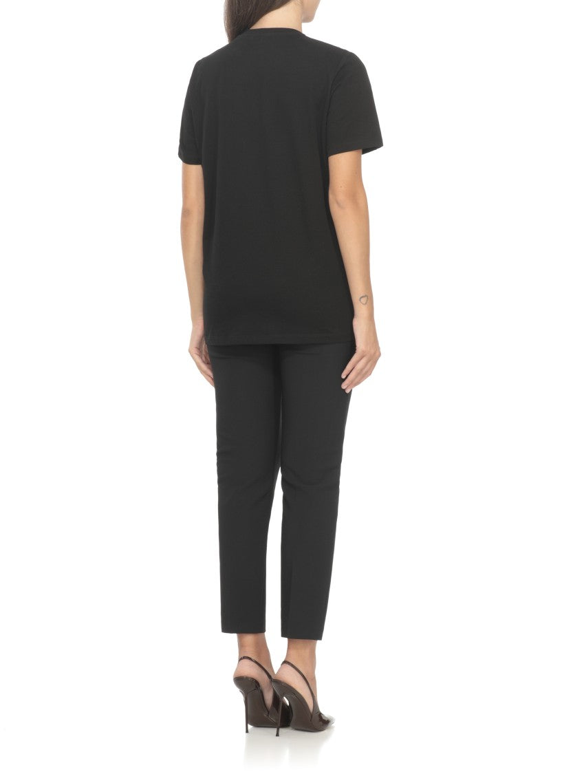 Elisabetta Franchi Cotton T-Shirt With Embossed Logo