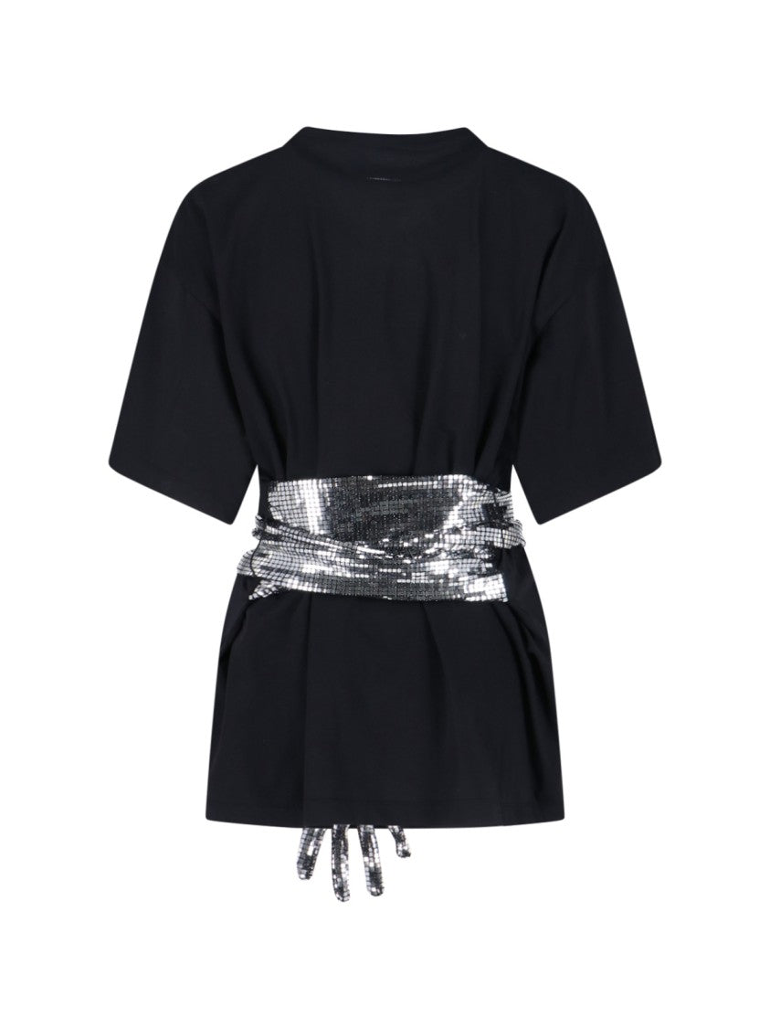 Mm6 By Maison Margiela Numeric Tag Gloves T-Shirt – Black