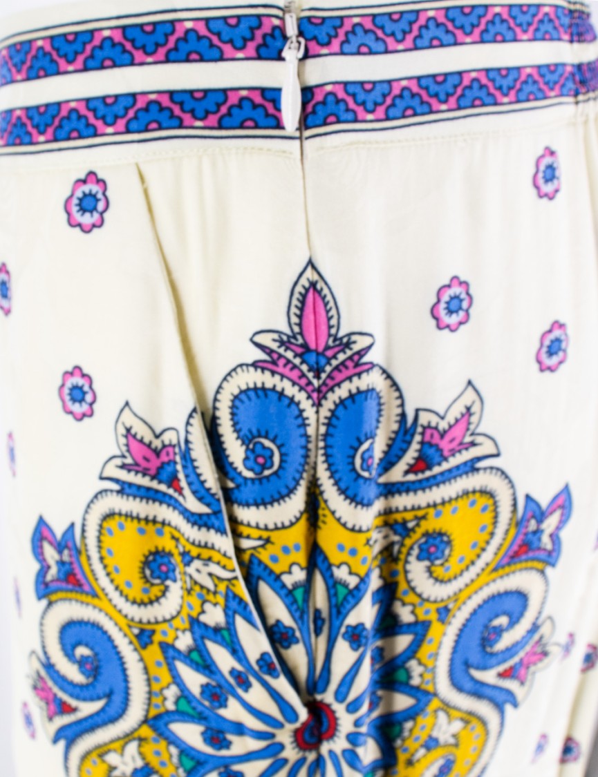 Etro Silk Crepe De Chine Palazzo Trousers