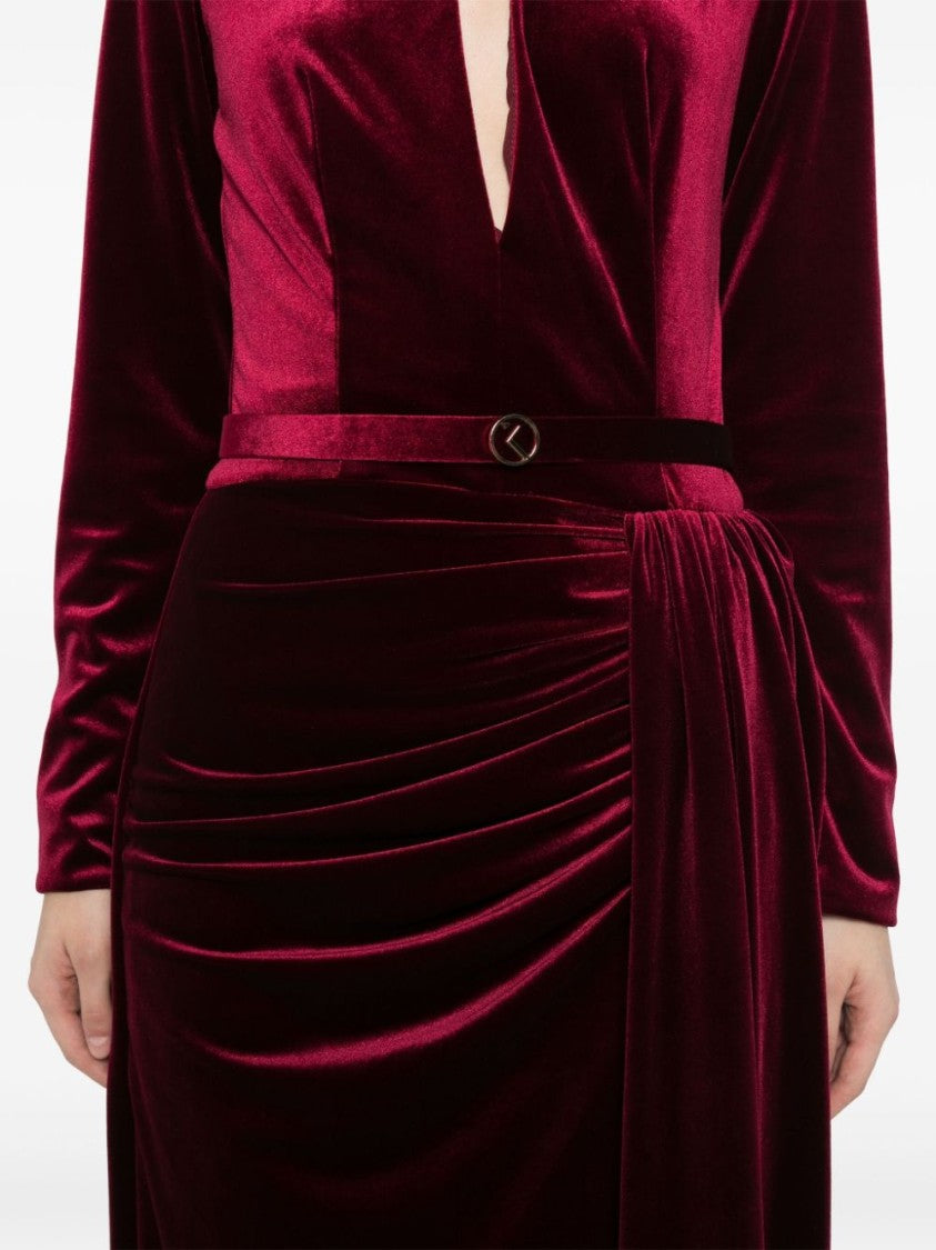 Saiid Kobeisy Velvet Long Dress