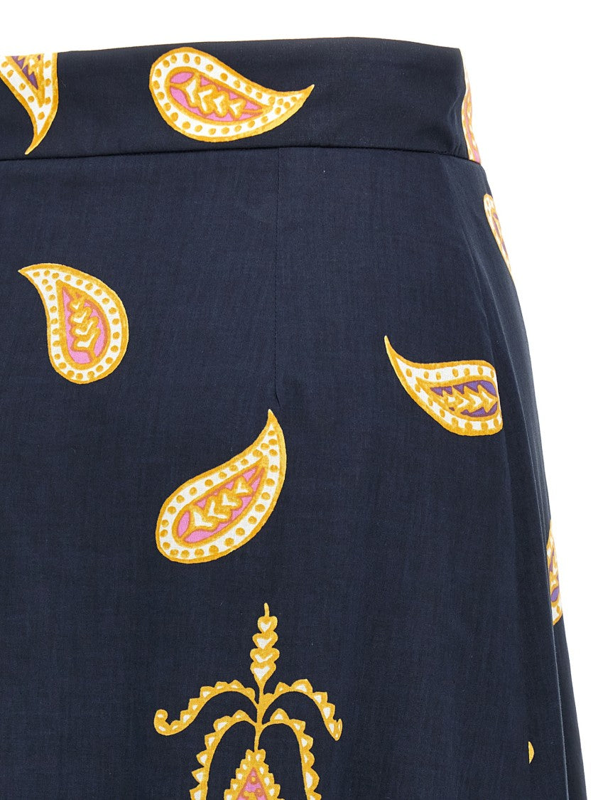 Valentino Garavani Paisley-Print Cotton Muslin Skirt