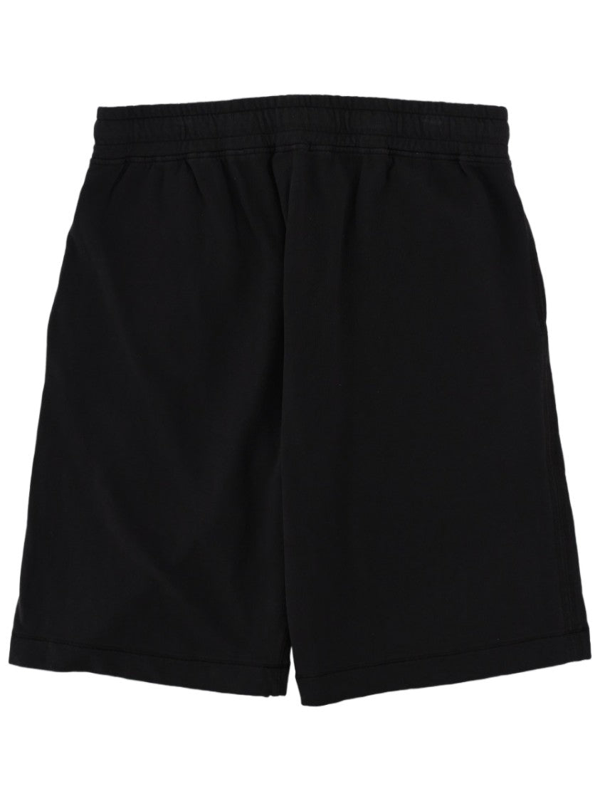 C.P. Company Elastic Waistband Emblem Cotton Shorts