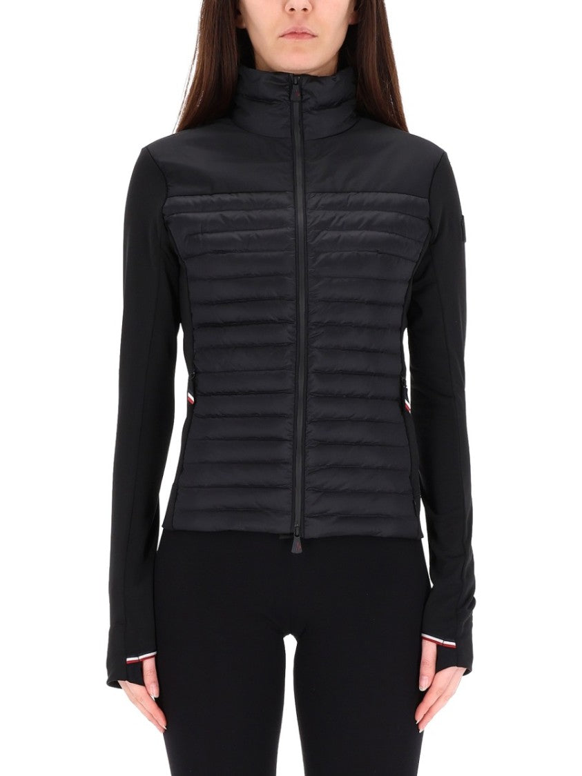 Moncler Grenoble Black Padded Fitted Polyester-Blend Cardigan