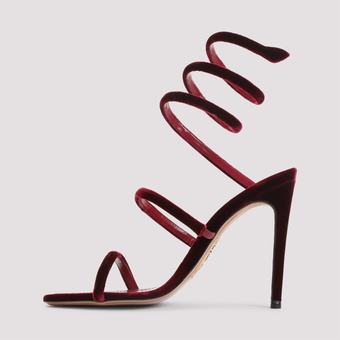 René Caovilla René Caovilla Velvet Snake Sandals