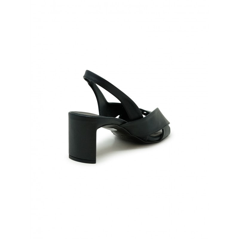 Roberto Del Carlo 11709 Black Leather Sandals
