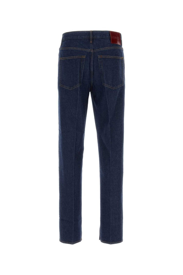 Gucci Classic Straight-Leg Dark Blue Denim Jeans