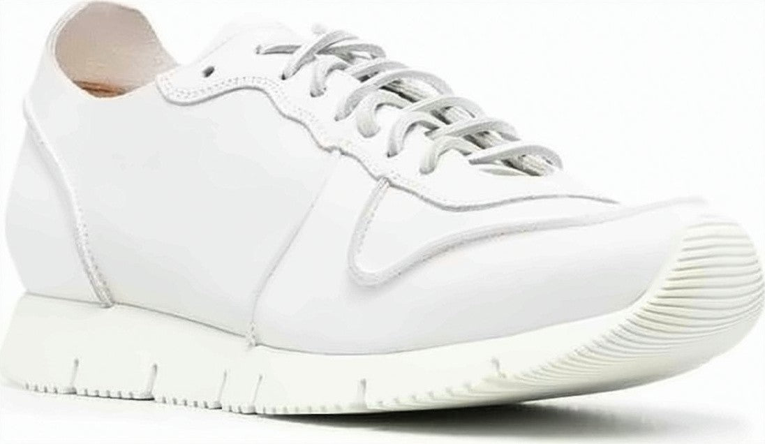 Buttero White Leather Sneakers With Elevated Vibram Sole