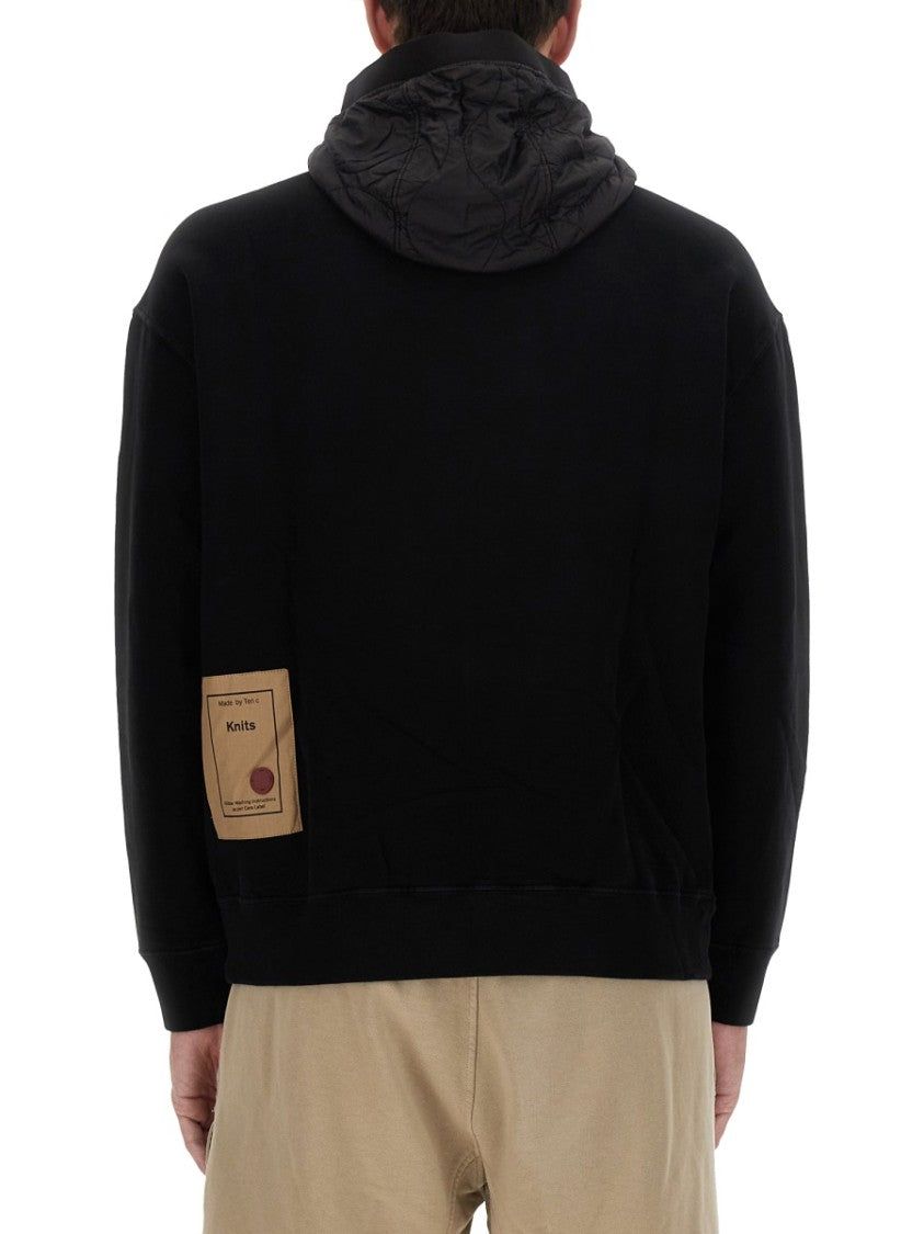 Ten C Layered Black Hoodie