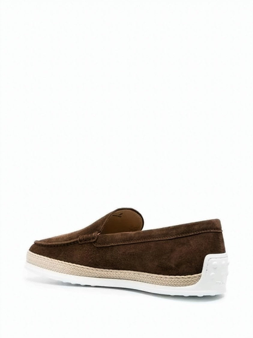 Tod's Slip-On Suede Espadrilles With Textured Midsole Detail