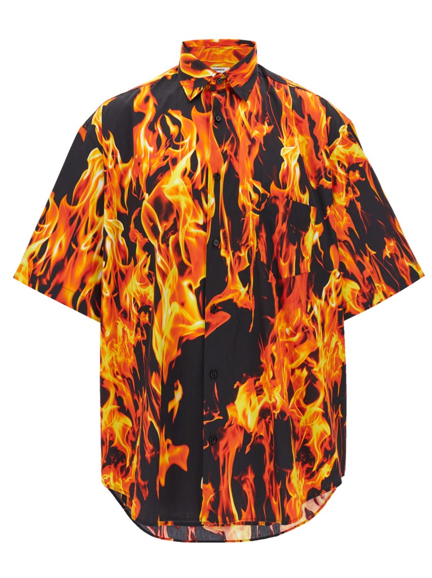 Vetements 'Black & Orange Fire' Shirt