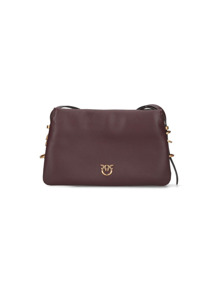 Pinko Mini “Triplet” Shoulder Bag – Bordeaux