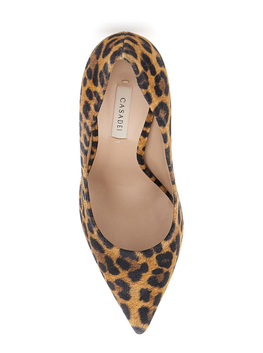 Casadei Leopard Print Calfskin High-Heeled Pumps