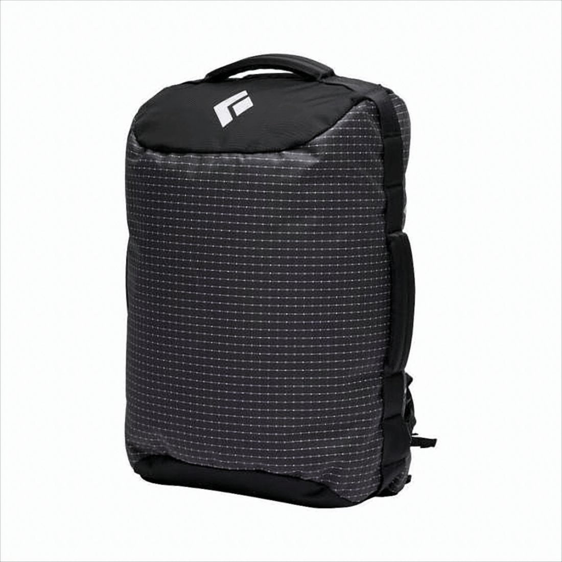 Black Diamond Textured Black Backpack With Carrying Options