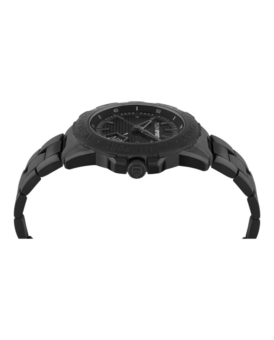 Plein Sport Ip Black Bracelet Watch With Bold Enamel Dial