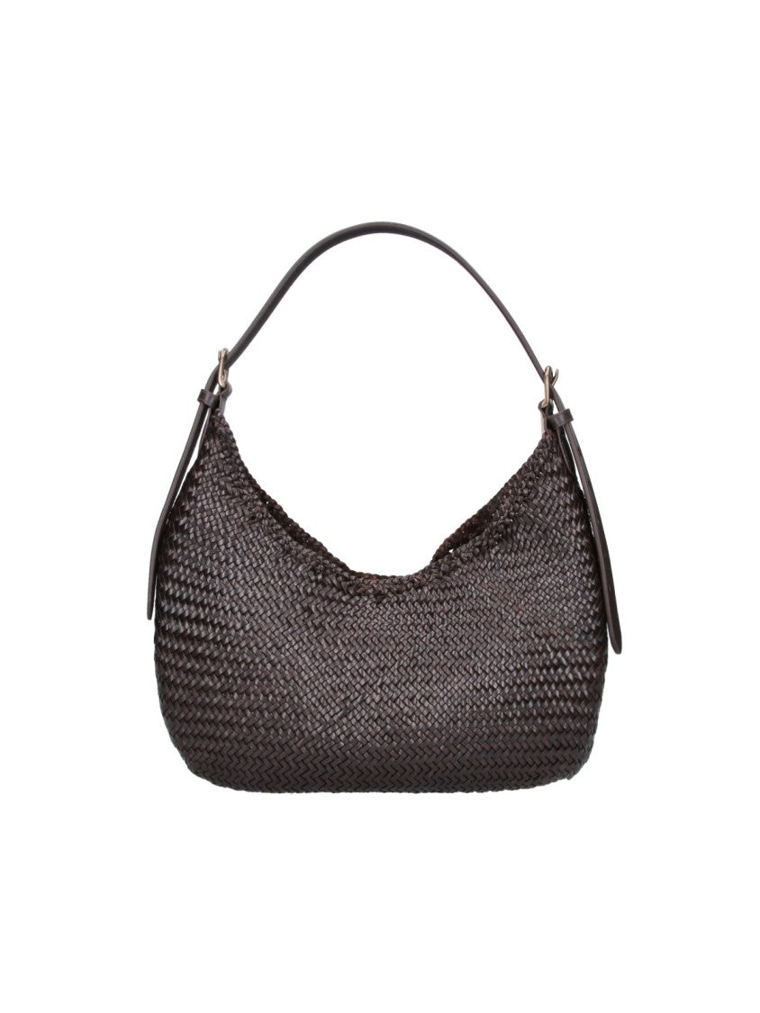 Dragon Diffusion Brown Luna Mezza Leather Shoulder Bag