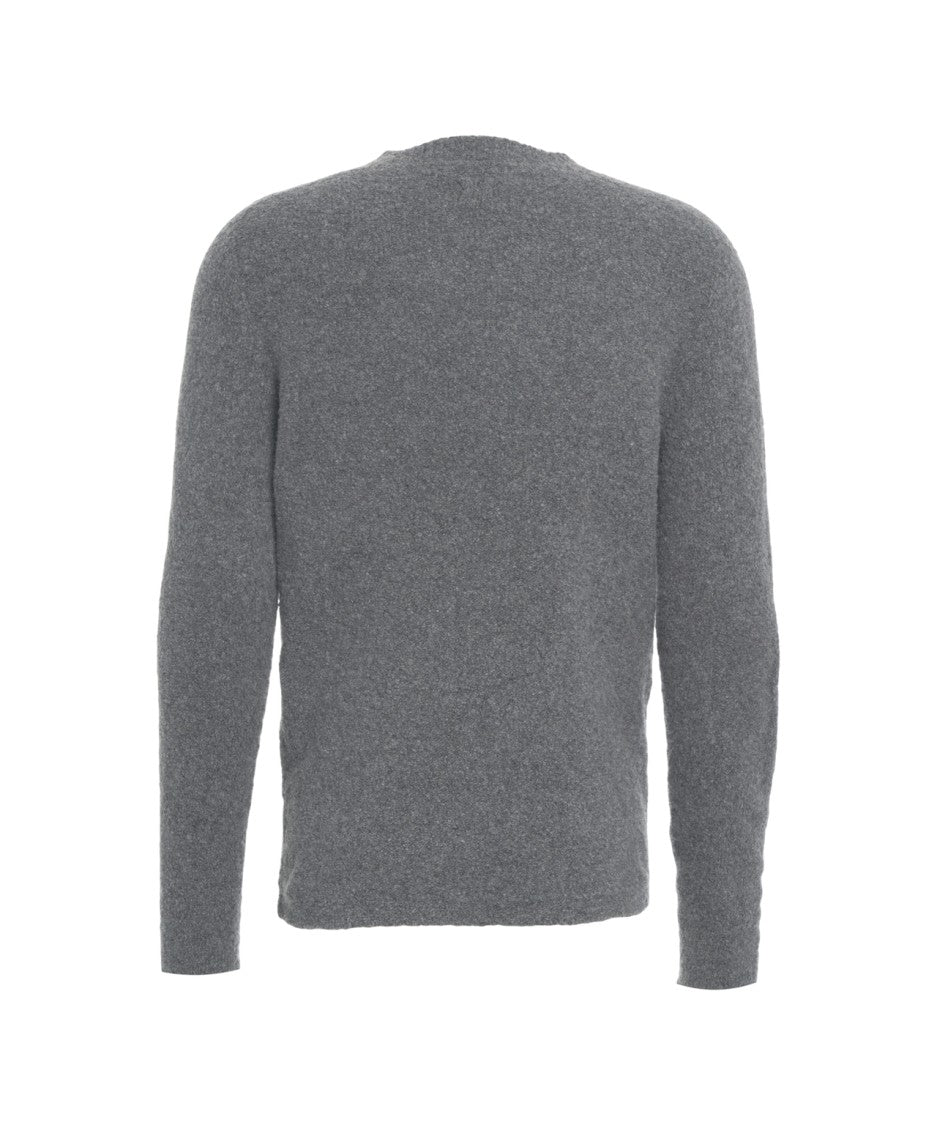 Hannes Roether Minimalist Grey Pullover With Round Neck