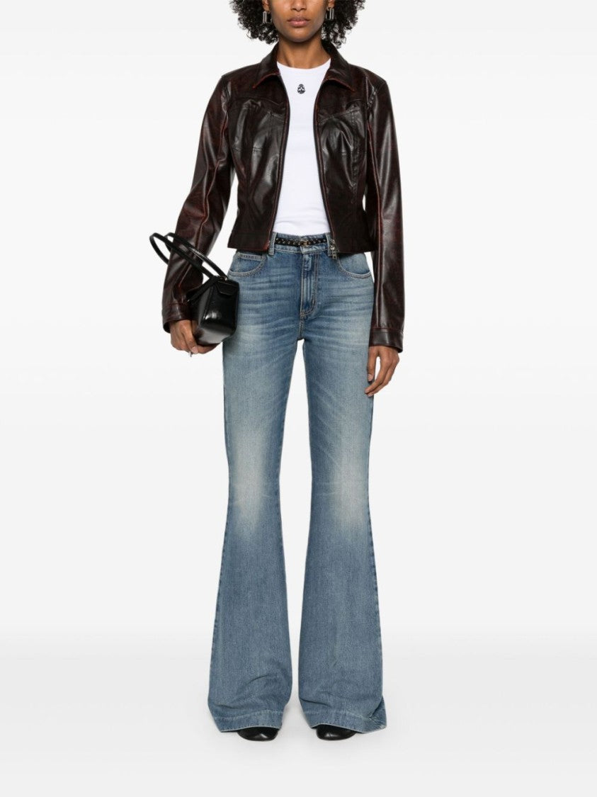 Alexander Mcqueen Skull Embroidered Crew Neck White T-Shirt