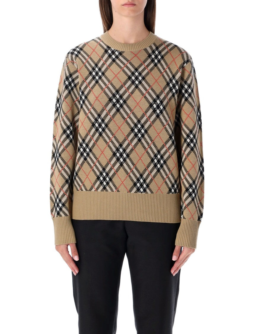 Burberry London Wool Blend Check Sweater