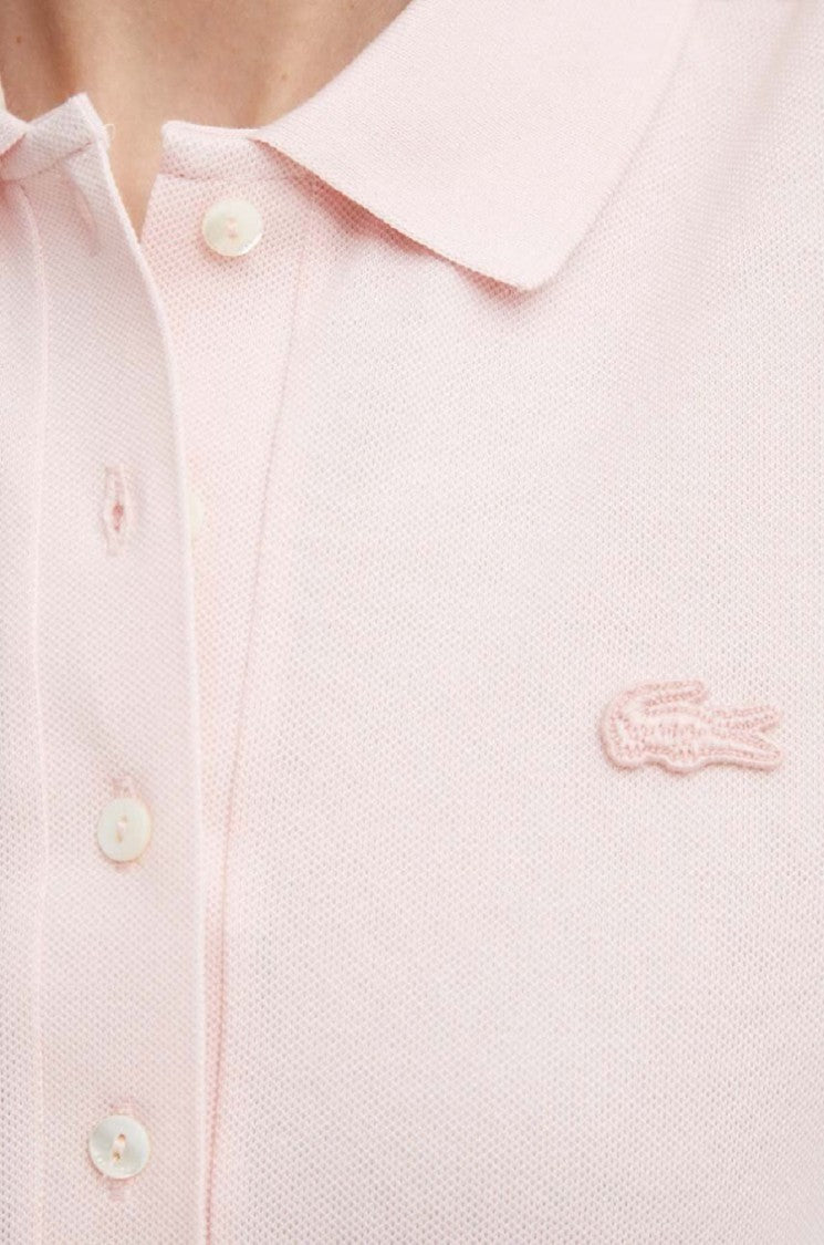Lacoste Pink Classic Polo Embroidered Mini Dress