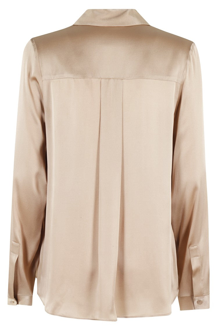 Semi Couture Ava Bronze Satin-Finish Shirt