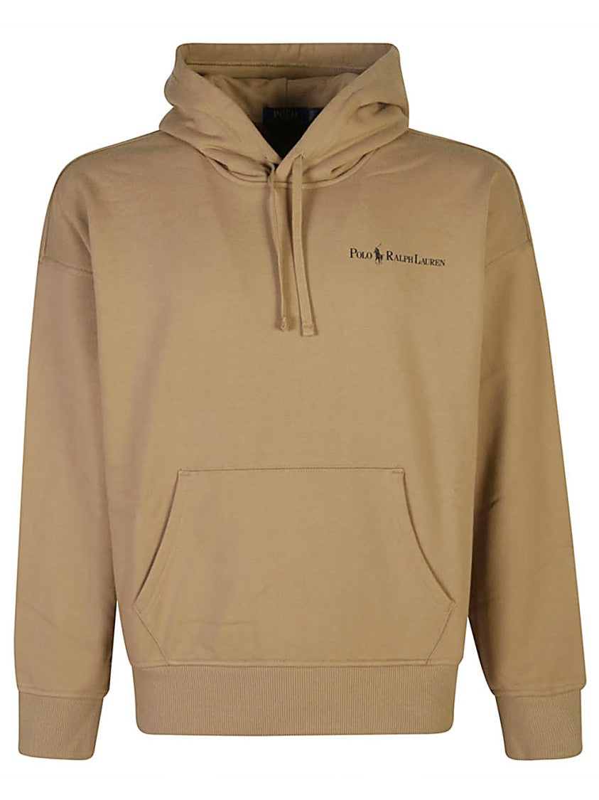 Polo Ralph Lauren Beige Hoodie With Iconic Logo And Comfortable Fit