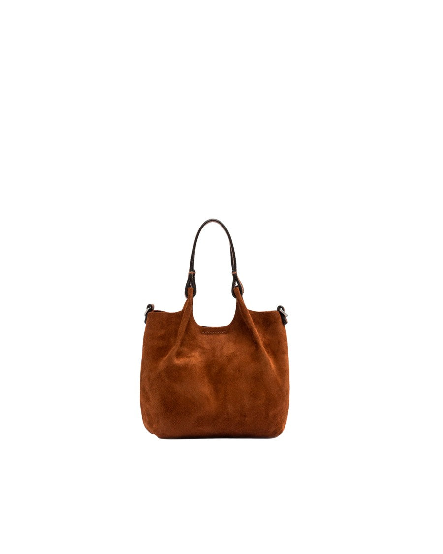 Gianni Chiarini Cognac Dua Suede Leather Tote Bag