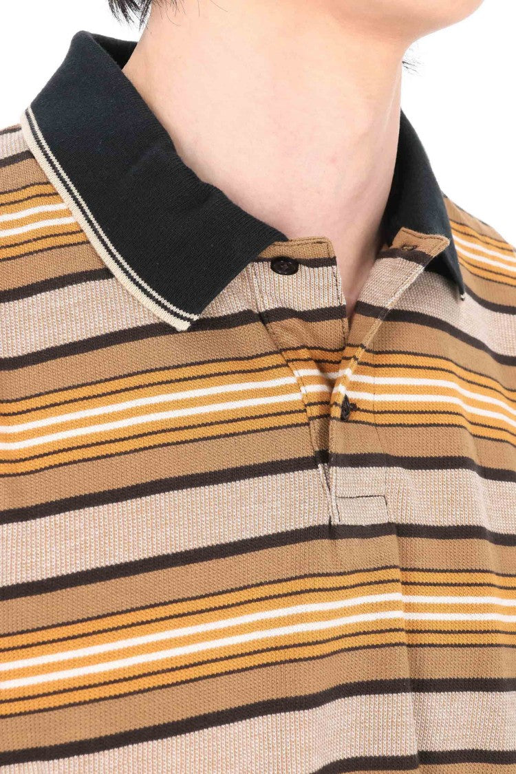 Isabel Marant Safko Multi-Striped Knit Cotton Polo Shirt
