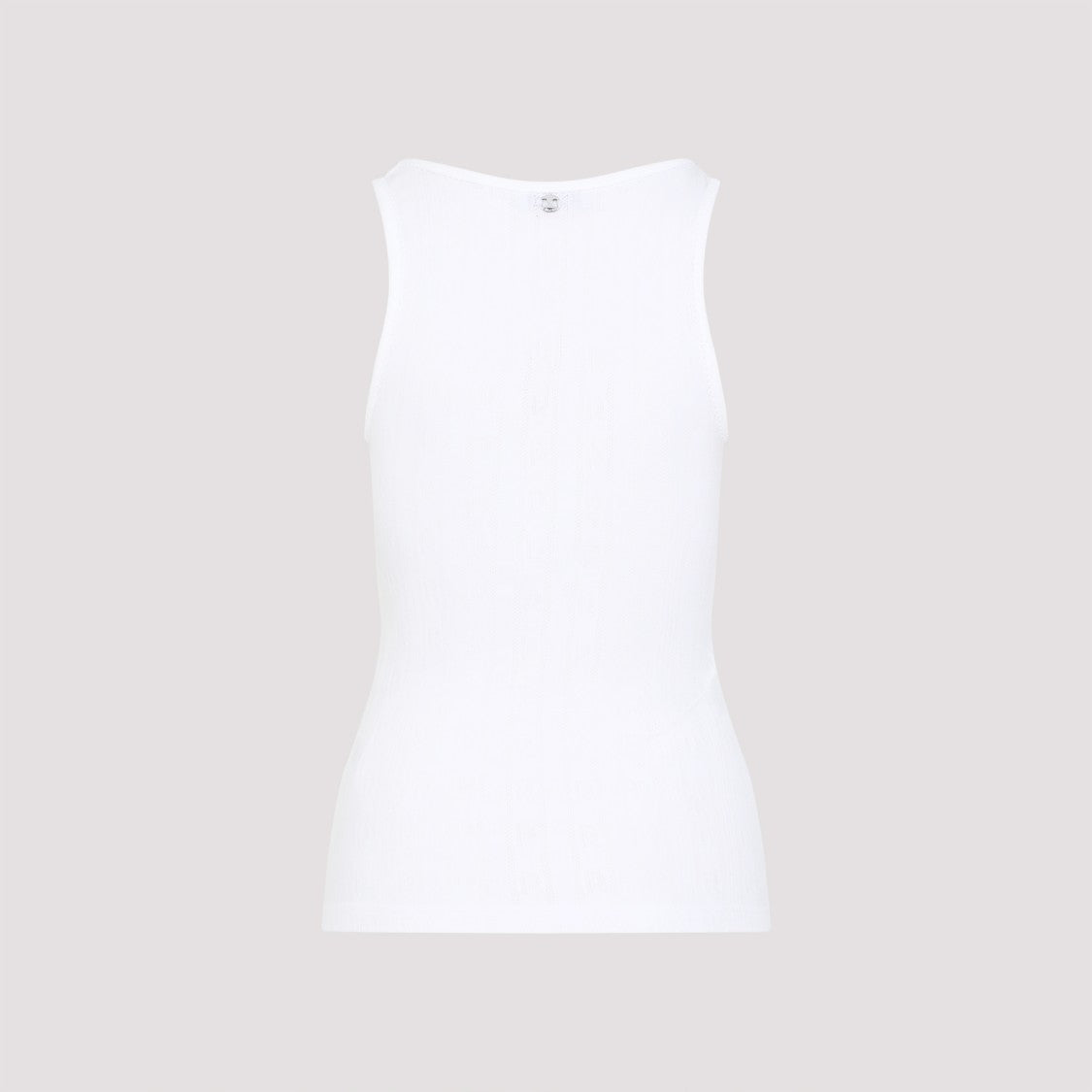 Rabanne Fitted Ribbed Cotton Tank Top
