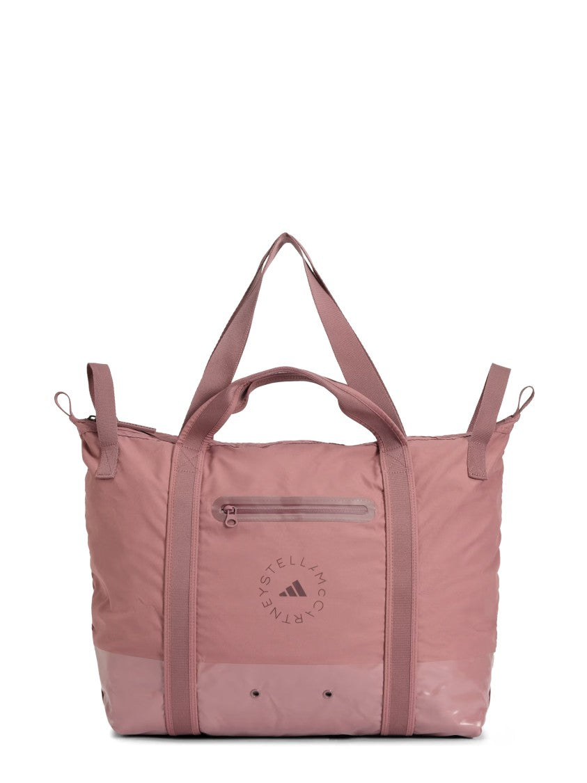 Adidas By Stella Mccartney Asmc Soft Pink Glossy Tote Bag