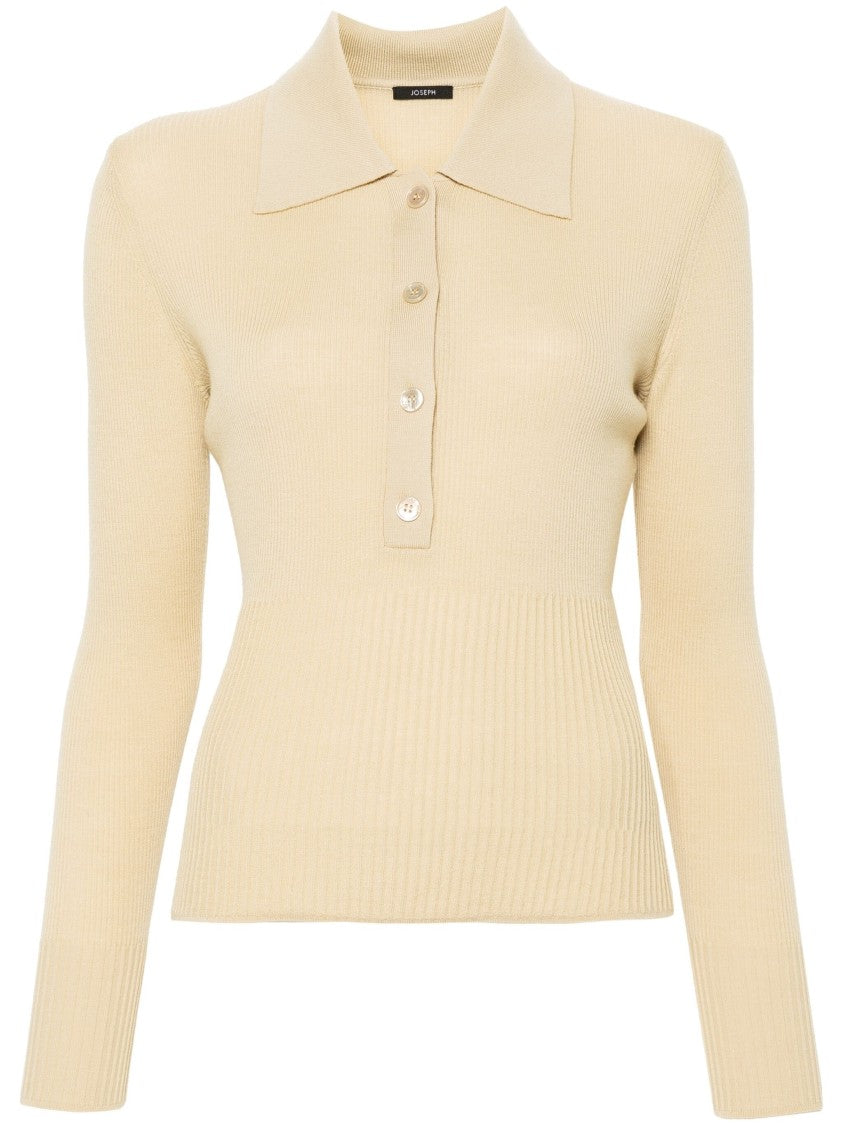 Joseph Fine Ribbed Merino Polo Shirt