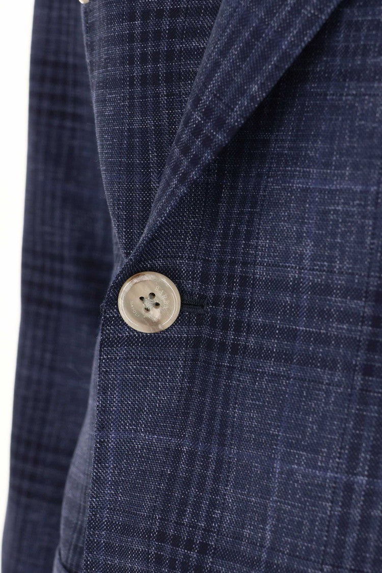 Barba Prince Of Wales Double-Breasted Virgin Wool Tailored Jacket