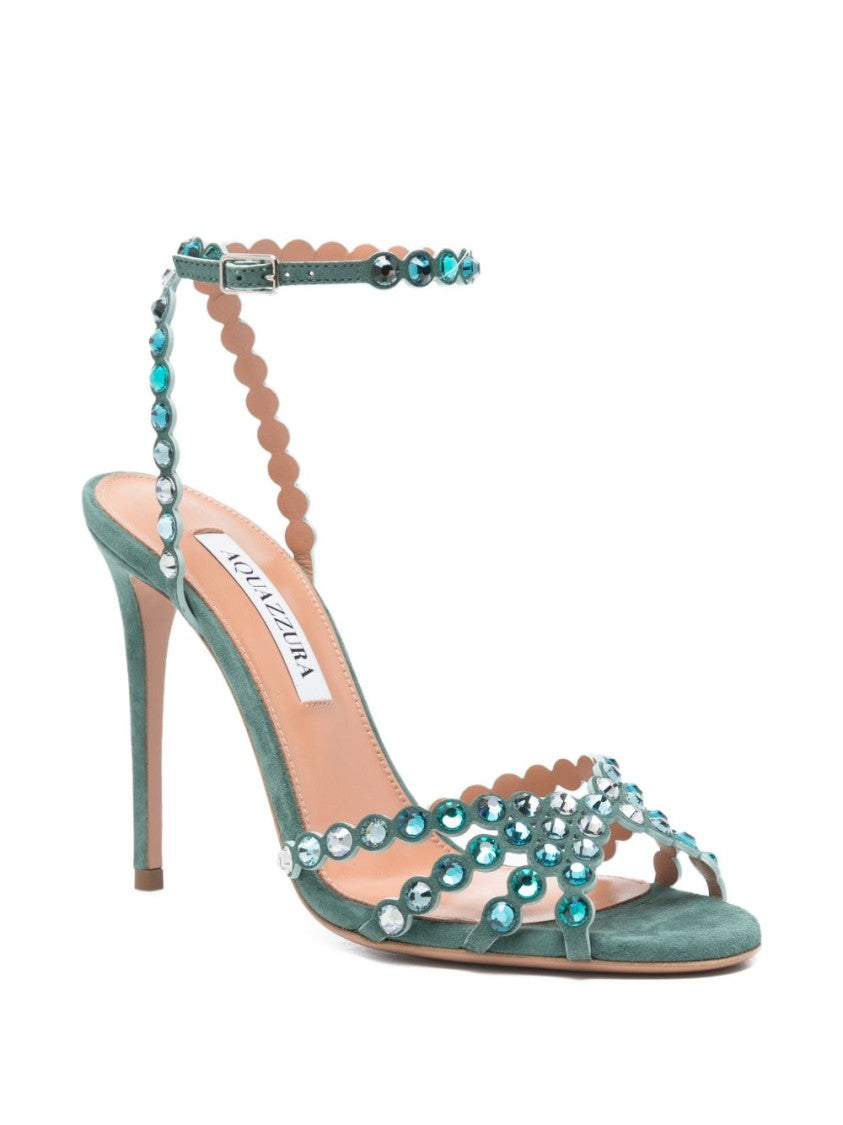 Aquazzura High-Heeled Sandals With Reflective Embellishments