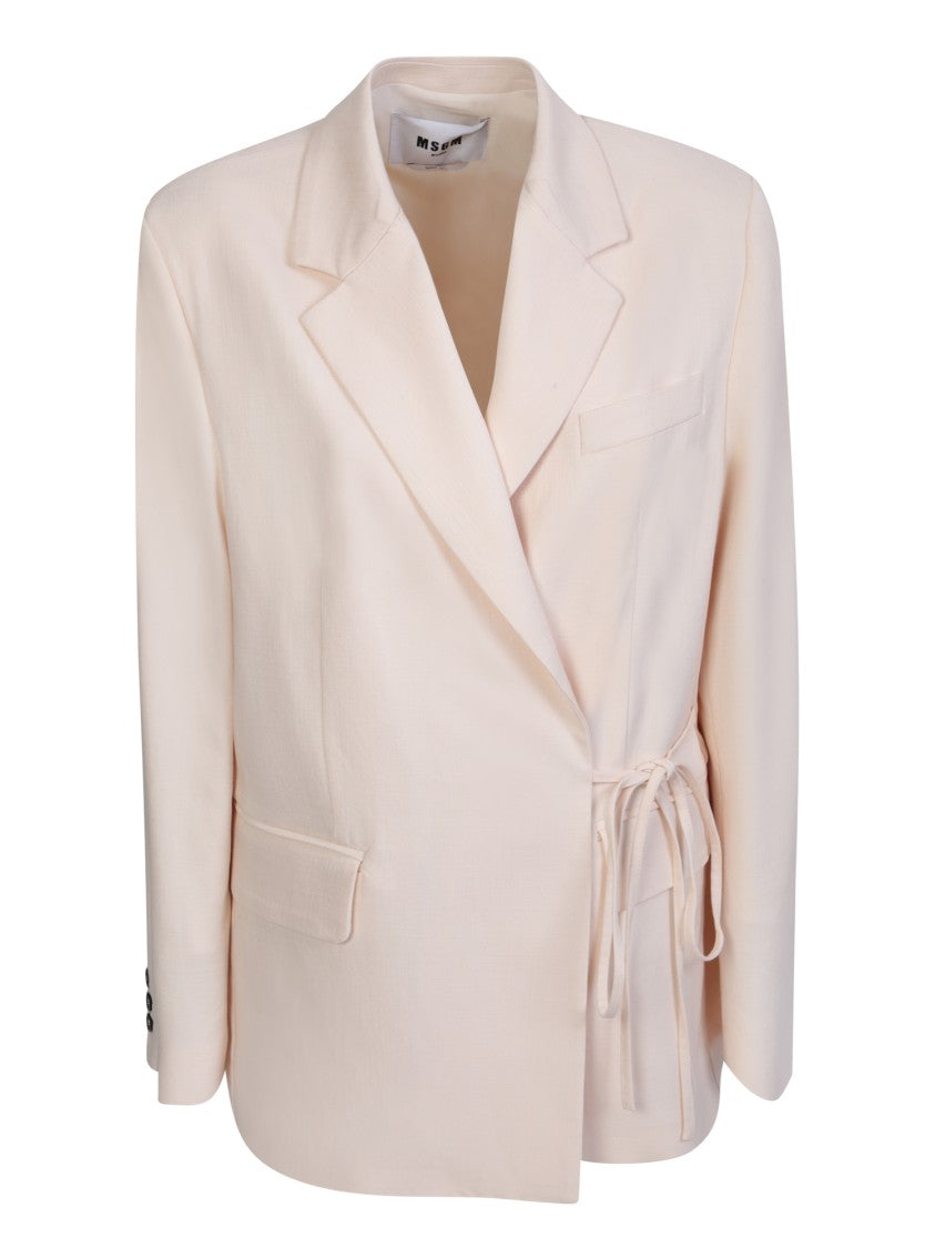 Msgm Side Fastening White Jackets