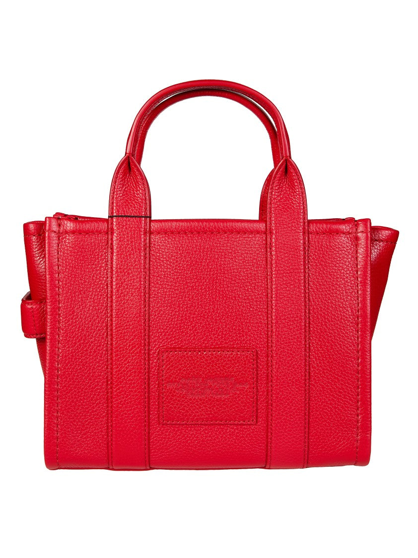 Marc Jacobs Red Textured Leather Small Tote Bag