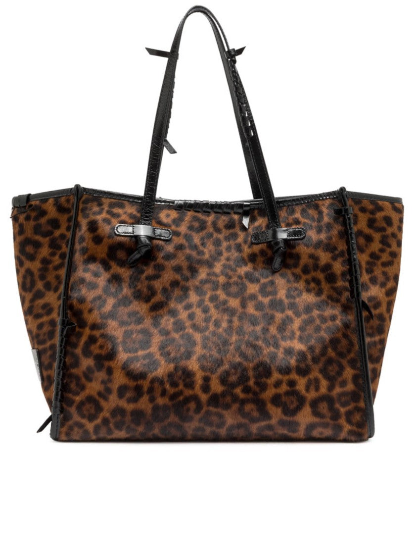 Gianni Chiarini Brown Marcella Leopard Print Tote Bag