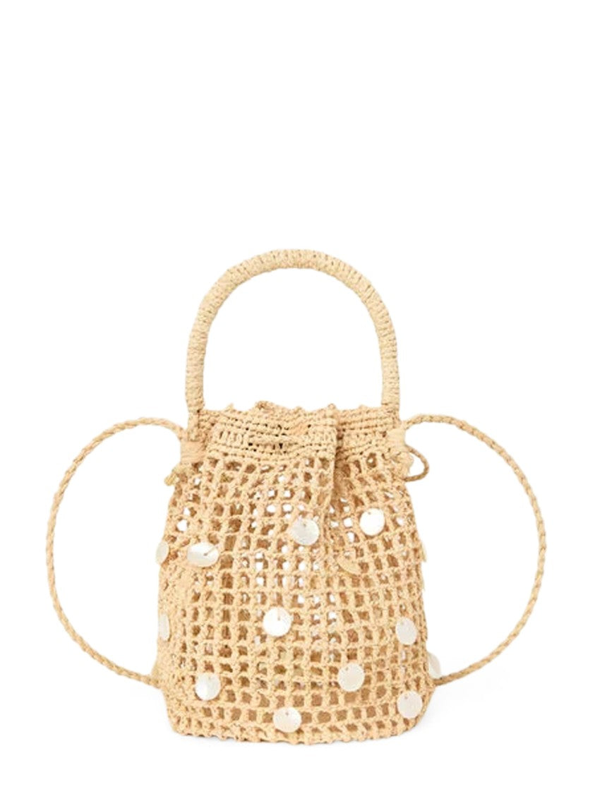 Alanui Open-Weave Raffia Bag With Shell Embellishments
