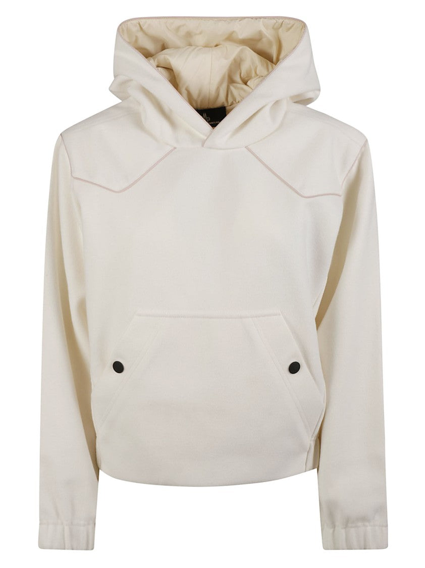 Moncler Grenoble Cropped Hooded Button Pocket Sweatshirt