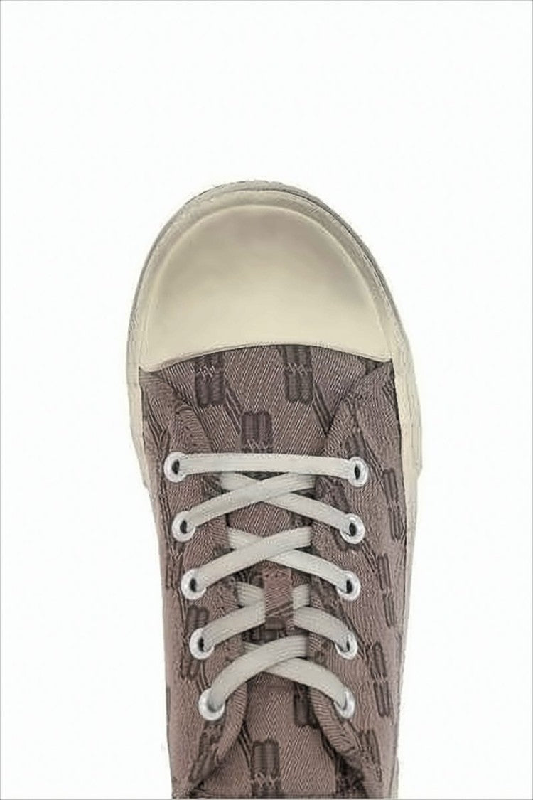 Balenciaga Low-Top Sneakers With Textured Fabric Upper And Vintage Finish