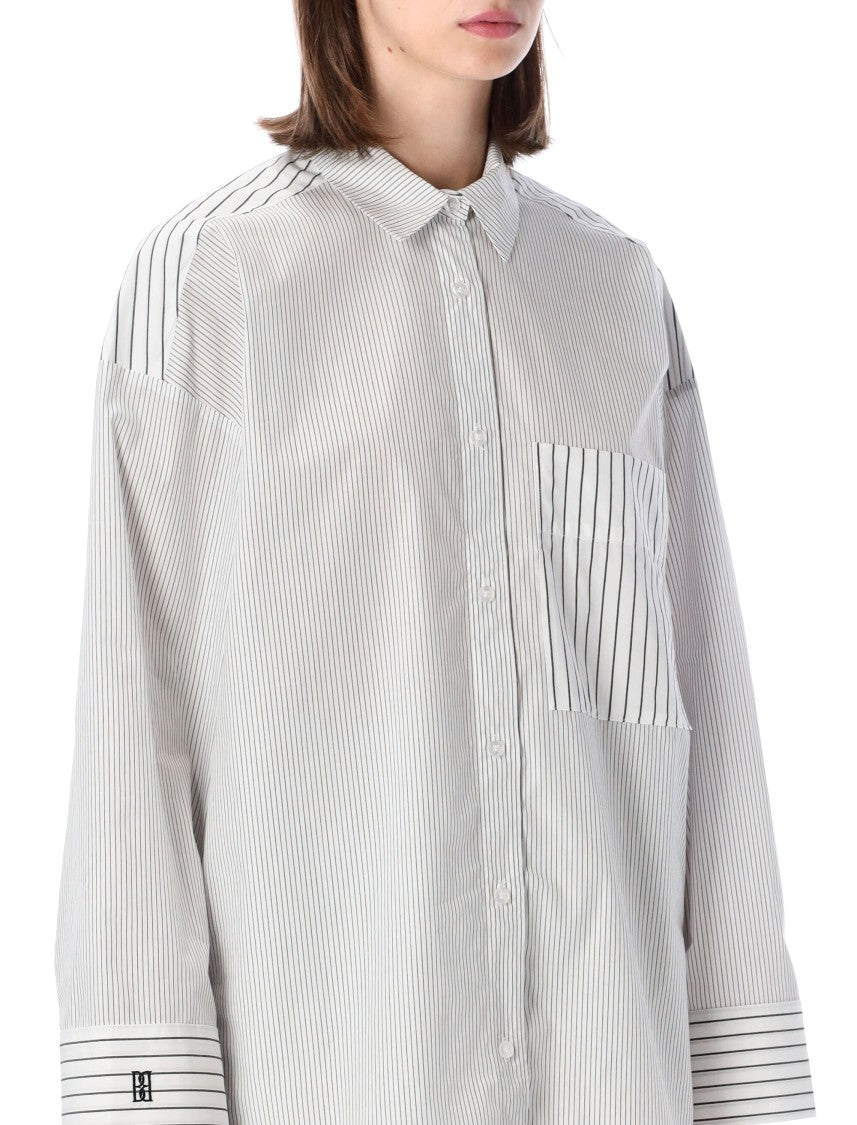 By Malene Birger Derris Oversized Stripe Shirt With Classic Collar