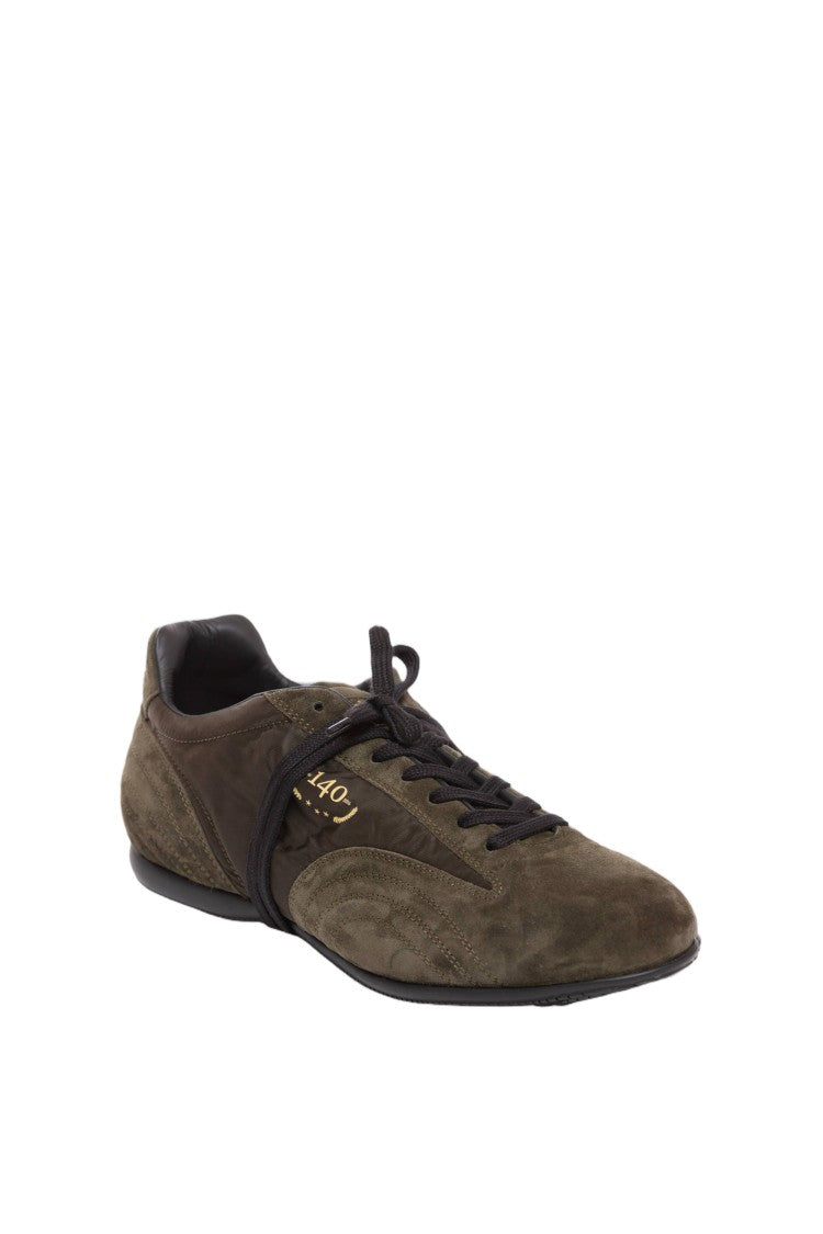 Pantofola D'oro Blue Suede Nylon Vibram Sole Sneakers