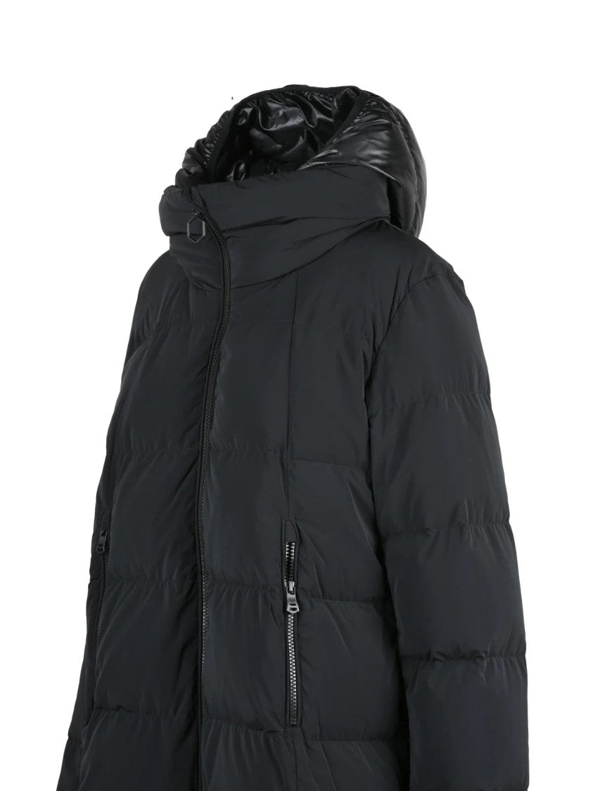 Hox Black Stretch Polyamide Down Jacket