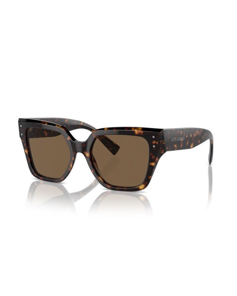 Dolce & Gabbana Square Shape Havana Brown Sunglasses
